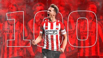 Luuk de Jong llegó a 100 anotaciones con el PSV