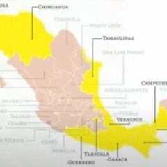 Mapa del semáforo epidemiológico en México del 31 de agosto al 6 de septiembre