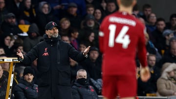 Jürgen Klopp, entrenador del Liverpool, durante un partido.