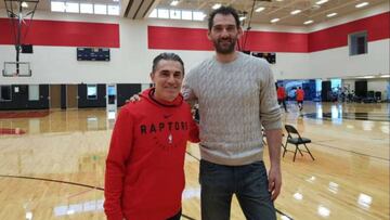 Sergio Scariolo y Jorge Garbajosa, reunidos en Toronto