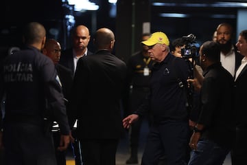 Carlo Ancelotti llega al Aeropuerto Internacional Galeao de R¨ªo de Janeiro.