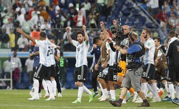 Messi tras finalizar el partido.