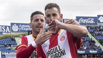 Stuani celebra el gol con el Girona.