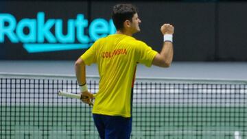 Nicolás Mejía perdió ante Frances Tiafoe en el primer duelo de la llave ante Estados Unidos por la Copa Davis. Parciales de 6-4, 3-6 y 6-7 en Turín.