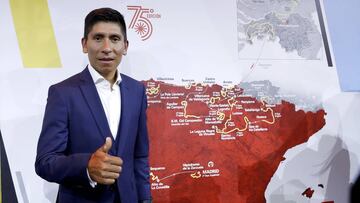 Nairo Quintana en la presentación de la Vuelta