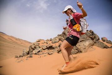 La catalana Laia Diez, durante su actuación en la 32ª edición de la Marathon des Sables.