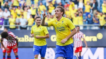 29/10/22 PARTIDO PRIMERA DIVISION CADIZ - ATLETICO DE MADRID 2-0 GOL DE ALEX FERNANDEZ