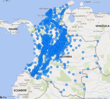 Mapa de casos y muertes por coronavirus por departamentos en Colombia: hoy, 24 de enero
