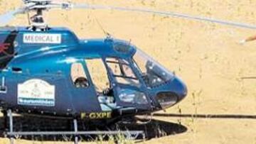 <b>NO SIRVIÓ DE NADA. </b>El esfuerzo de los médicos por recuperar a Caldecott fue inútil y tuvo que ser trasladado, ya sin vida, en helicóptero.