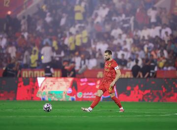 Nacho durante el partido contra Al Ahli.