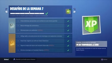 Fortnite Battle Royale: Desaf&iacute;os de la Semana 7 de la Temporada 5 