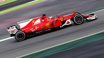 Raikkonen con el Ferrari en Montmel&oacute;.