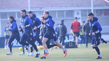 Entrenamiento de Osasuna en Tajonar.