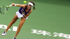 Johanna Konta, durante su partido ante Caroline Garcia en el WTA Elite Trophy de Zhuhai. La tenista brit&aacute;nica pas&oacute;, junto a la checa Petra Kvitova, a las semifinales del torneo.