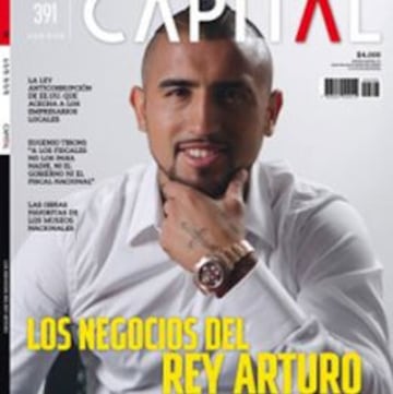 Arturo Vidal fue portada de la Revista Capital, publicación especializada en negocios.