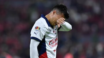 Fernando Beltran of Guadalajara during the 17th round match between Atlas and Guadalajara as part of the Liga BBVA MX, Torneo Clausura 2025 at Jalisco Stadium, on April 19, 2025 in Guadalajara, Jalisco, Mexico.