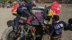 No es el primer barranco que frustra el Dakar de Sainz