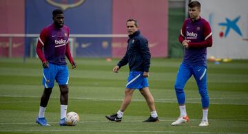 El primer entrenamiento con Sergi Barjuan en imágenes