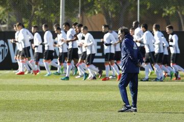 Prandelli takes the group through their training.