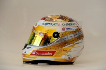 Casco de Fernando Alonso para el GP de Mónaco de 2013

