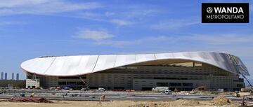 Obras en el Wanda Metropolitano: la cubierta ya está terminada