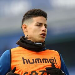 James, sin jugar en diciembre con Bayern, Madrid y ahora Everton