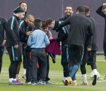 Los jugadores del Barça se lo pasaron como niños