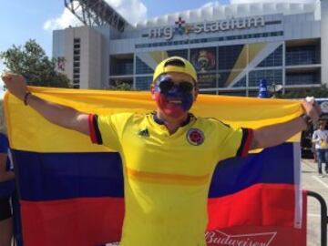 Imágenes de hinchas Colombia vs. Costa Rica en Copa América