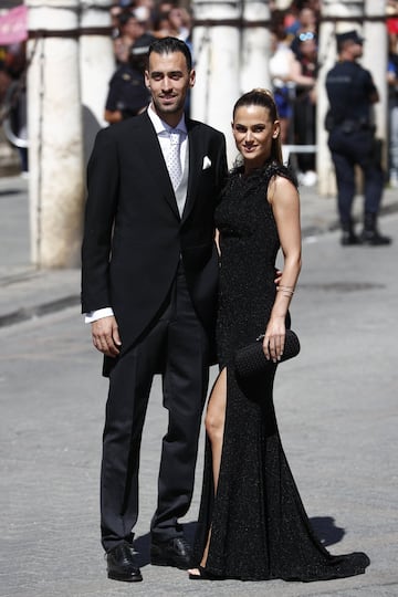 Sergio Busquets y Elena Galera.