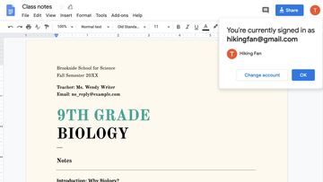 Google Docs te avisará de la cuenta con la que editas un archivo