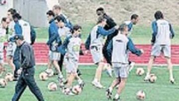 <b>EN LAS ROZAS. </b>El Espanyol se entrenó el lunes a la vista de todos...