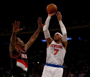 Carmelo Anthony y Al-Farouq Aminu.