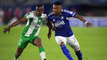 Yerson Candelo en un partido de Atlético Nacional en Liga BetPlay.