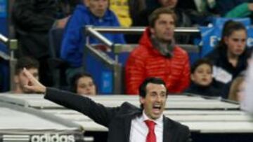 Emery, durante el partido.