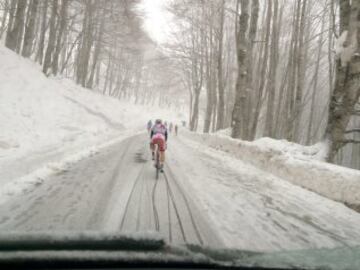 El Terminillo, con una subida de 16,1 kilómetros al 7,3% (con rampas máximas del 12%), es la etapa reina de la Tirreno-Adriático. 