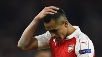 Alexis Sánchez celebra el gol del Arsenal ante el Bayern Munich.