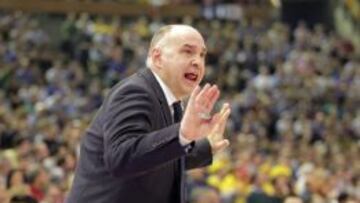 Pablo Laso, durante la semifinal ante el Baskonia.