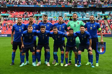 Equipo de la selección de Italia.