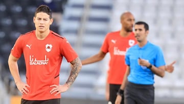 James Rodríguez asistió y jugó 86 minutos en la eliminación de Al Rayyan por la Emir Cup.