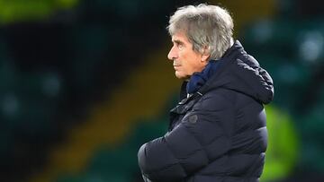 Pellegrini, en el partido ante el Celtic.
