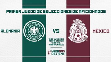 Aficiones de México y Alemania jugarán amistoso en Rusia