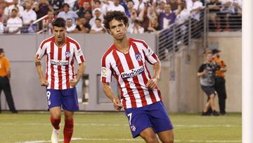 Joao Félix celebra su gol al Real Madrid.