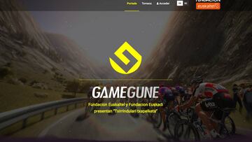 Cartel promocional del torneo Gamegune de Pro Cycling Manager presentado por la Fundaci&oacute;n Euskaltel y la Fundaci&oacute;n Euskadi.