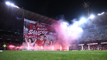      General view during the game Toluca vs America, corresponding to the Semifinals first leg match of the Torneo Apertura 2022 of the Liga BBVA MX, at Nemesio Diez Stadium, on October 19, 2022.

<br><br>

Vista General durante el partido Toluca vs America, correspondiente al partido de ida de Semifinales del Torneo Apertura 2022 de la Liga BBVA MX, en el Estadio Nemesio Diez, el 19 de octubre de 2022.