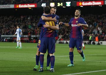 3-1. Messi celebró el tercer gol.