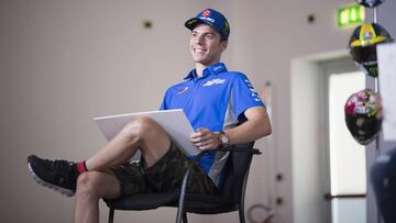 Joan Mir en la rueda de prensa de Misano.