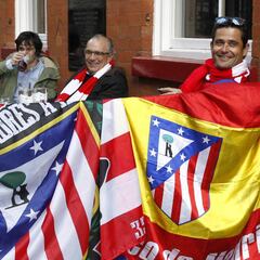 Leicester ya está tomada por los seguidores del Atlético