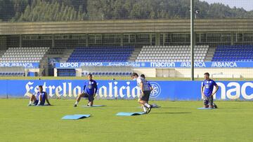 El Depor se entrenó esta mañana