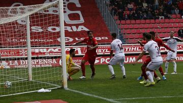 Escassi celebra el gol contra el Albacete.