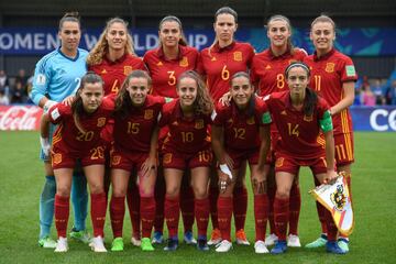 El 11 inicial de la selección española